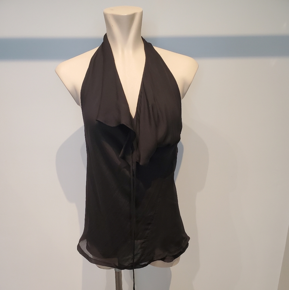 Rick Owens Revillon black silk top size 40